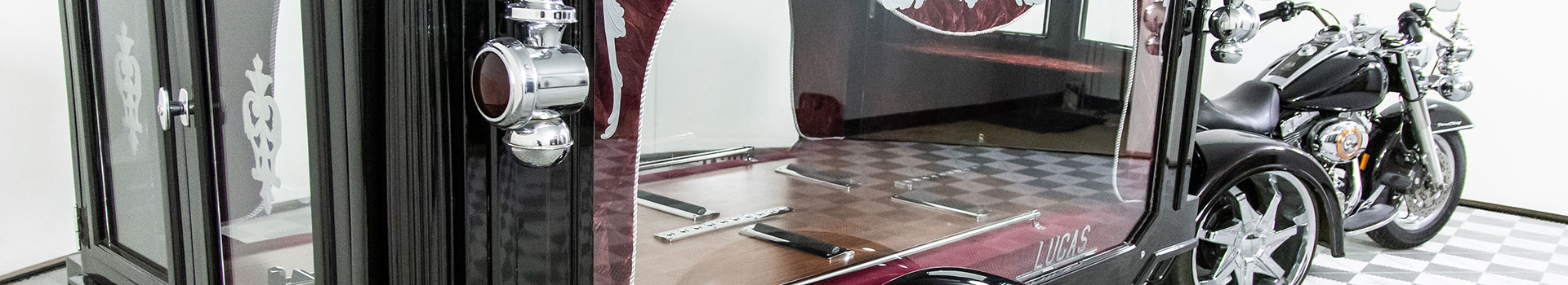 banner of harley davidson hearse 2