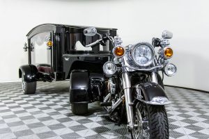 motorcycle hearse inside